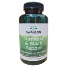 Swanson Turmeric Black pepper kurkuma és fekete bors komplex növényi kapszula 90db 
