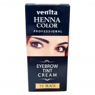 Venita Henna Color gyógynövényes szemöldökfesték - NR 1.0, fekete 15g 